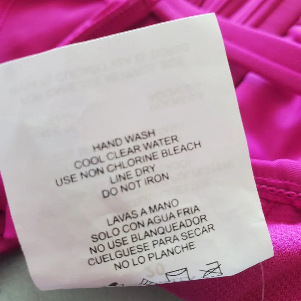 Aqua Green NWT Women's Magenta Pink‎ One-Piece Swimsuit With Adjustable Straps